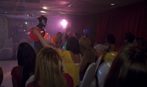 18 year old girl Bella nudeing off a cock in her graduation attire